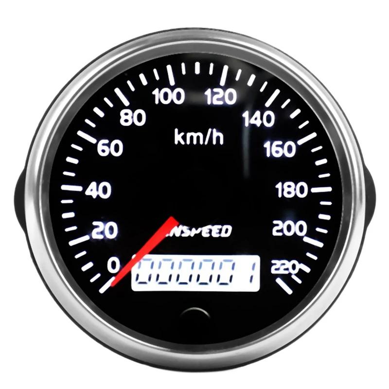 CNSPEED  GPS ӵ 12V/24V  Ÿ 85mm 220 Km/H ڵ  LCD Ÿڹ